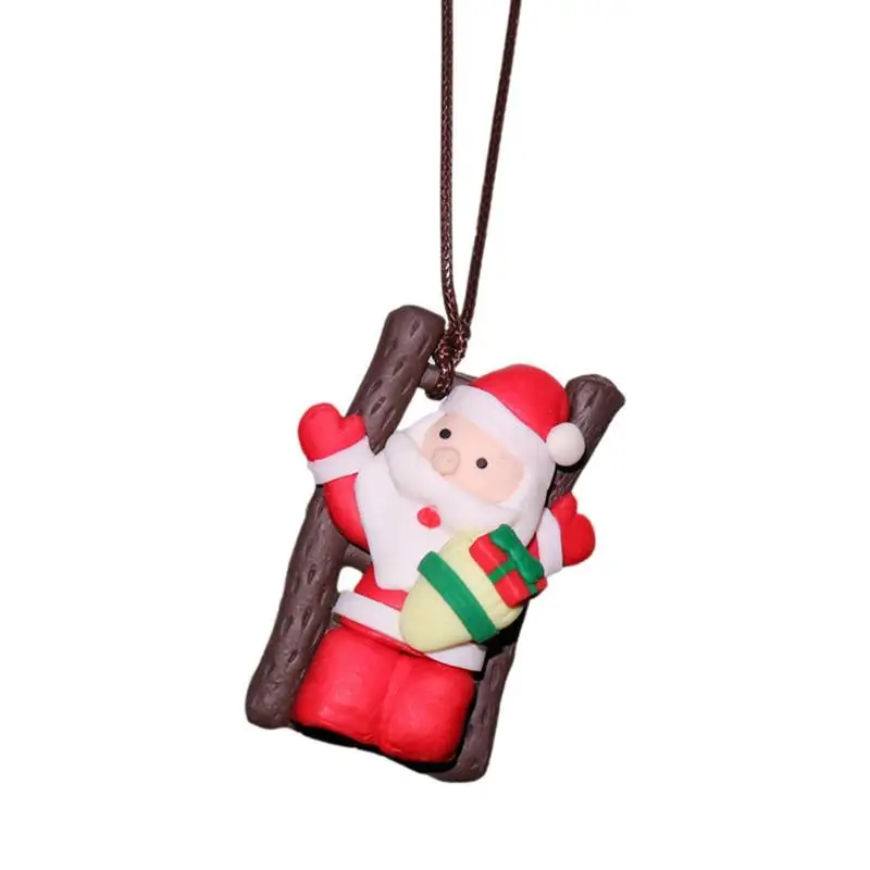 

Подвески для зеркала заднего вида, подвеска для украшения автомобиля с лестницей, подвески в виде Санта-Клауса, подвески для качелей, праздничные украшения