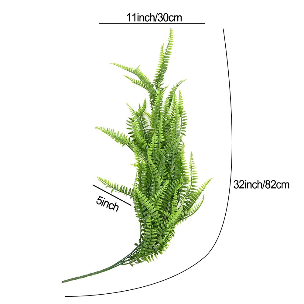 

Simulation Fern Grass Green Plant Artificial Fern Persian Leaves Flower Grape Fake Flowers Home Garden Wall Party Decoration