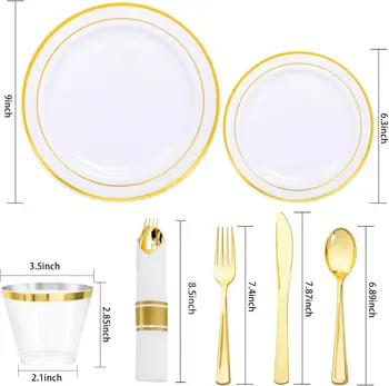 2259-b7ff81.jpg Luxury 350-piece gold dinnerware set for 50 guests on table