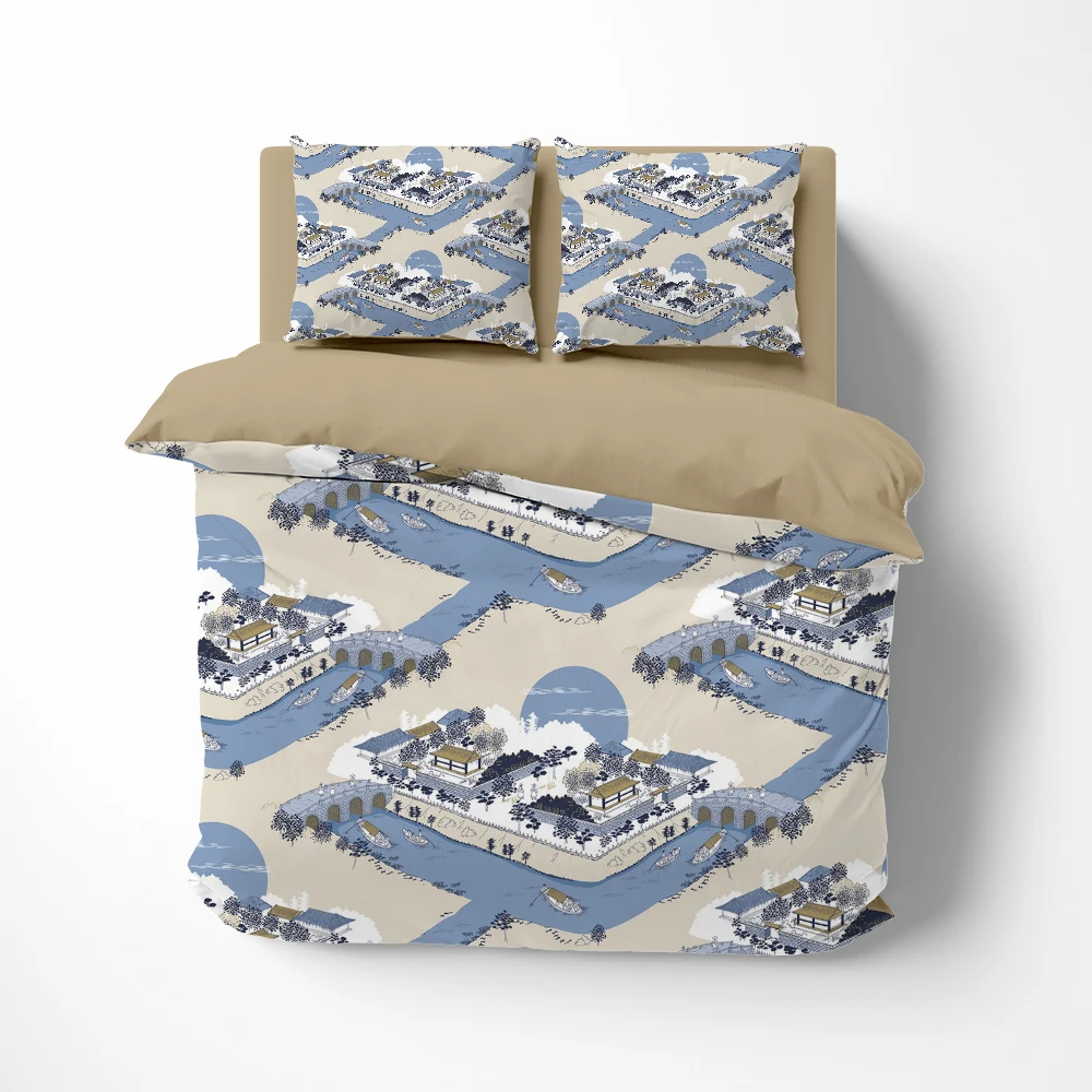 

luxury Bedding set euro twin queen king Customizable size bed linen Quilt/Duvet cover set Linens 2bedrooms Bed set human house