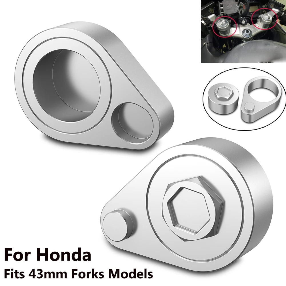 For Honda Billet Aluminum Handle Bar Risers VFR800 VTEC 2002+ Fits 43mm Forks M* CBR600