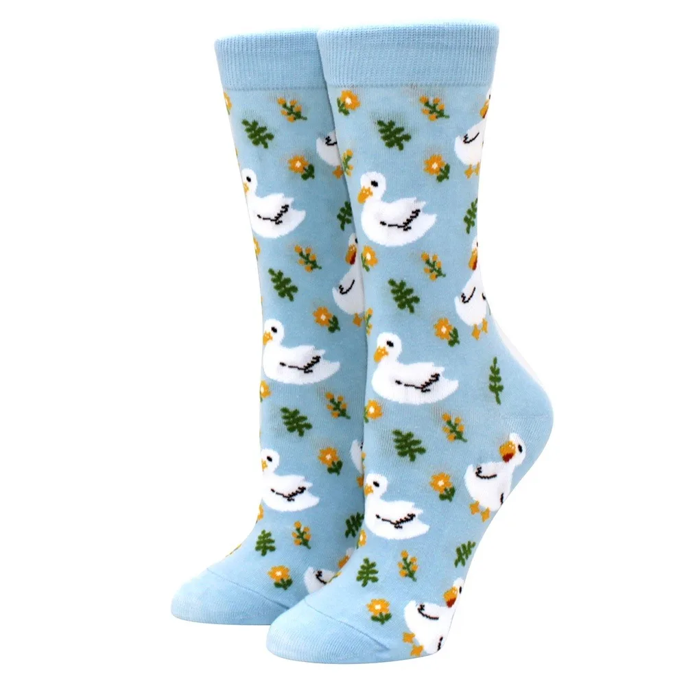 Harajuku Cotton Cartoon Pattern Unisex Socks – Funny & Happy Kawaii Design