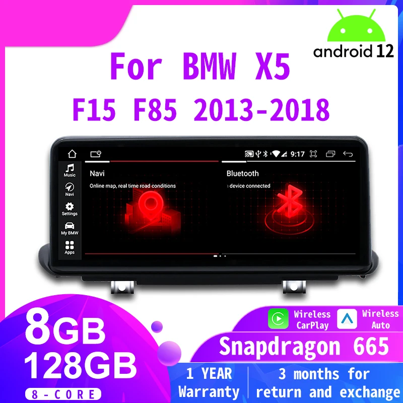

Android Auto Radio For BMW X5 F15 X6 F16 F85 2013-2018 CarPlay 4G Car Multimedia GPS autoradio Stereo Head Unit IPS Screen