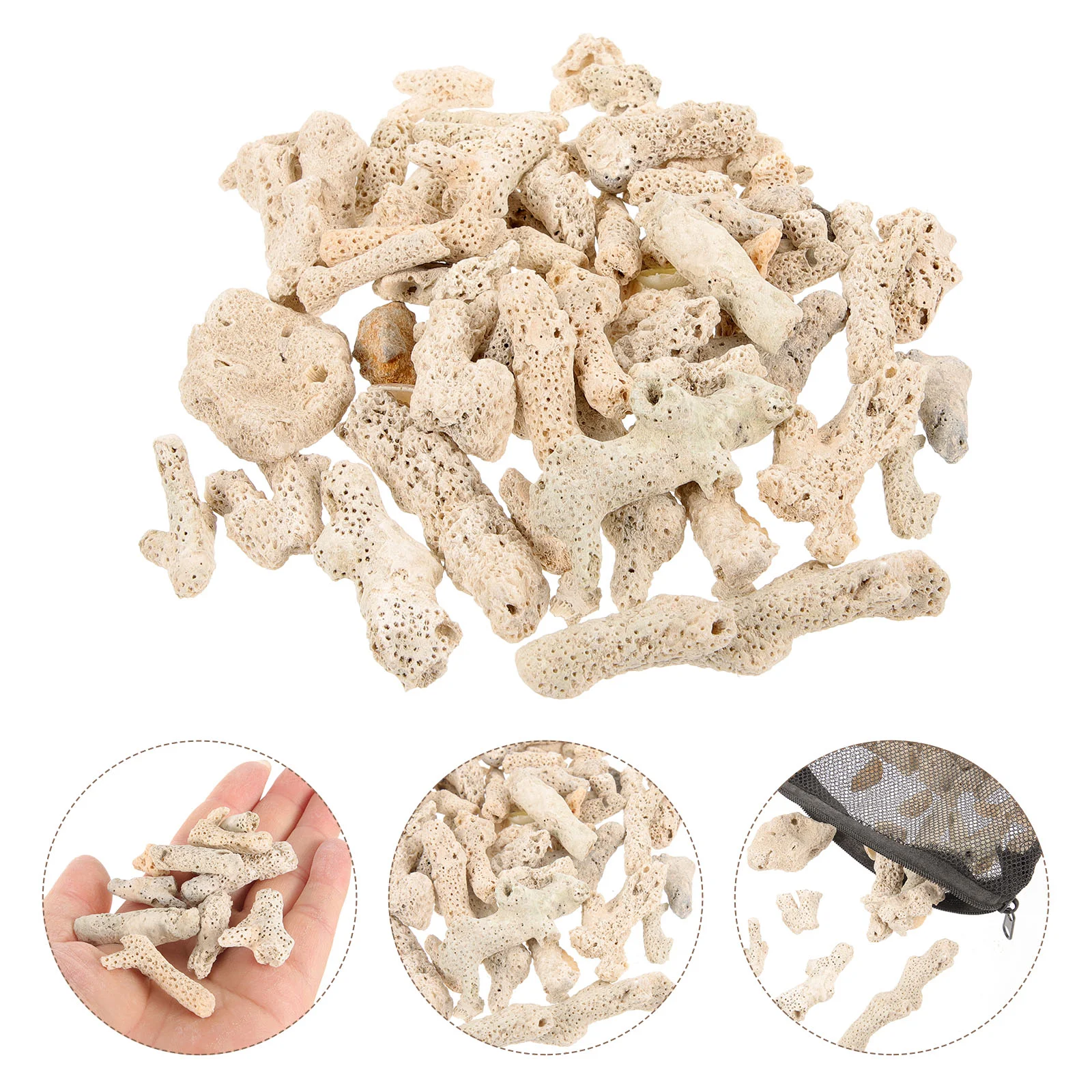 

Fish Tank Coral Filter Pond Media Filtration Material Parts Supply Household Aquarium Mineral Crushed for Freshwater Natural