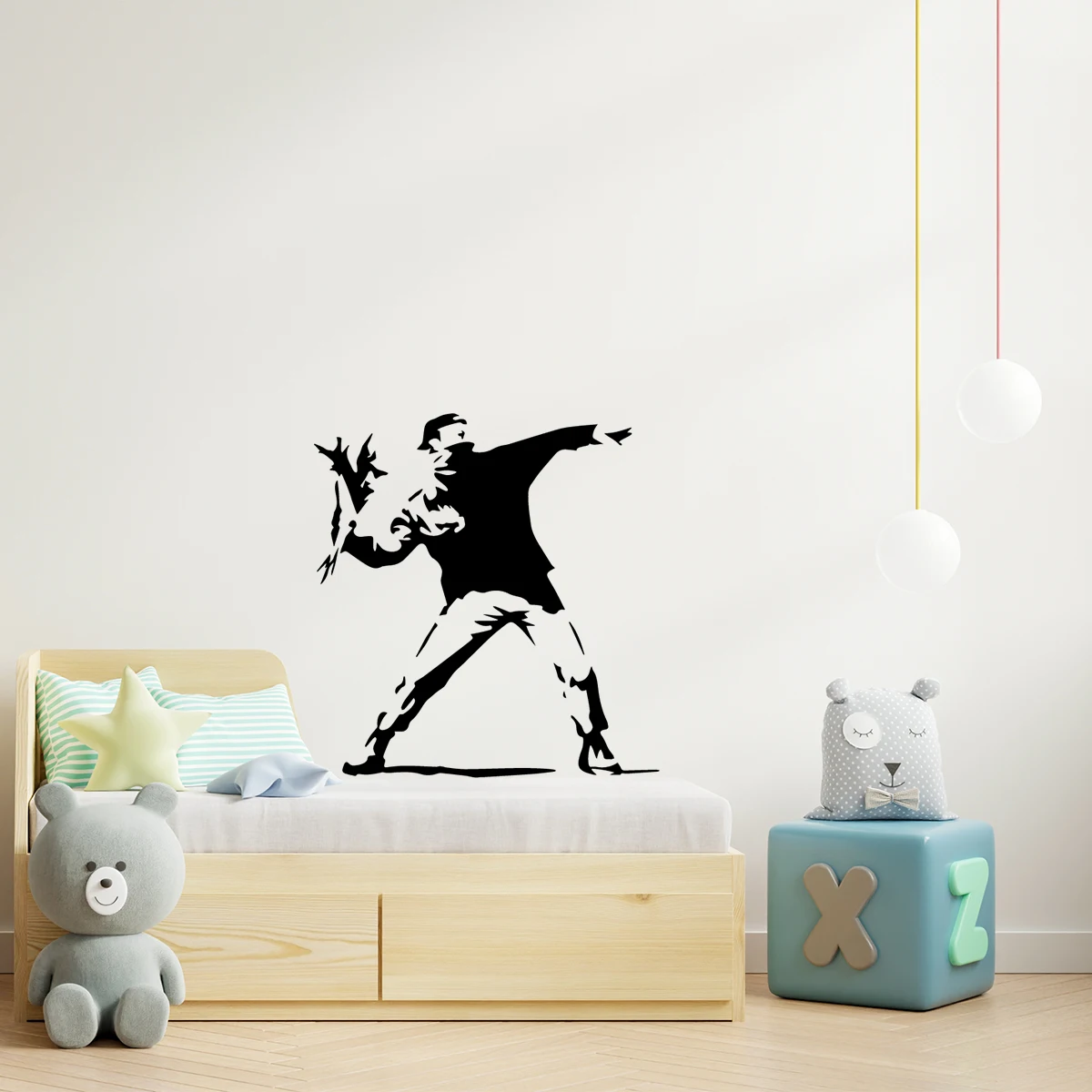 Banksy Wall Art 1pc Home Decoration Modern Decoration Kids Room Wall Sticker for Home Living Room Decor wall stickers wall sticker