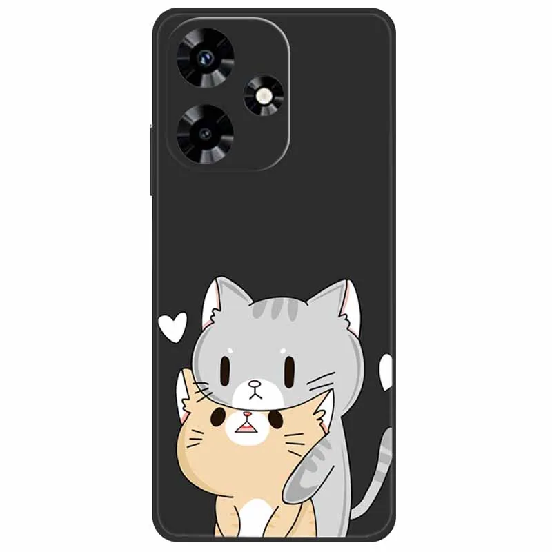 Silicone Wolf Lion TPU Soft Phone Case - Black