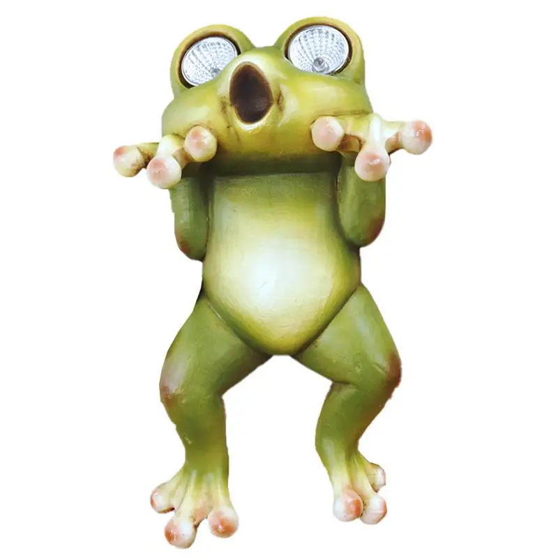 

Solar Frog Garden Decor Waterproof Front Porch Decorations Outdoor Resin Frog Yard Decor Outdoor Decorations For Patio Yard