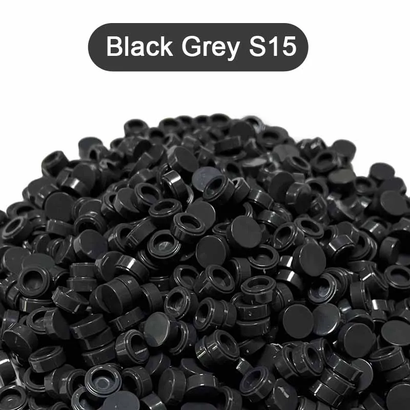 300PCS Grey Color Round Tile 1x1 98138 Building Block Part Brick for Kid Pixel Art Remix Painting QR Code Gift Children DIY Toy 6