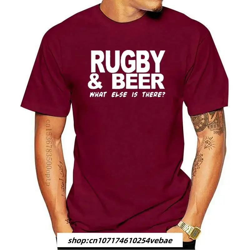 

Man Clothing New Rugby And Beer What Else Sports 6 Nations Tee England Ireland Funny Cool T SHIRT