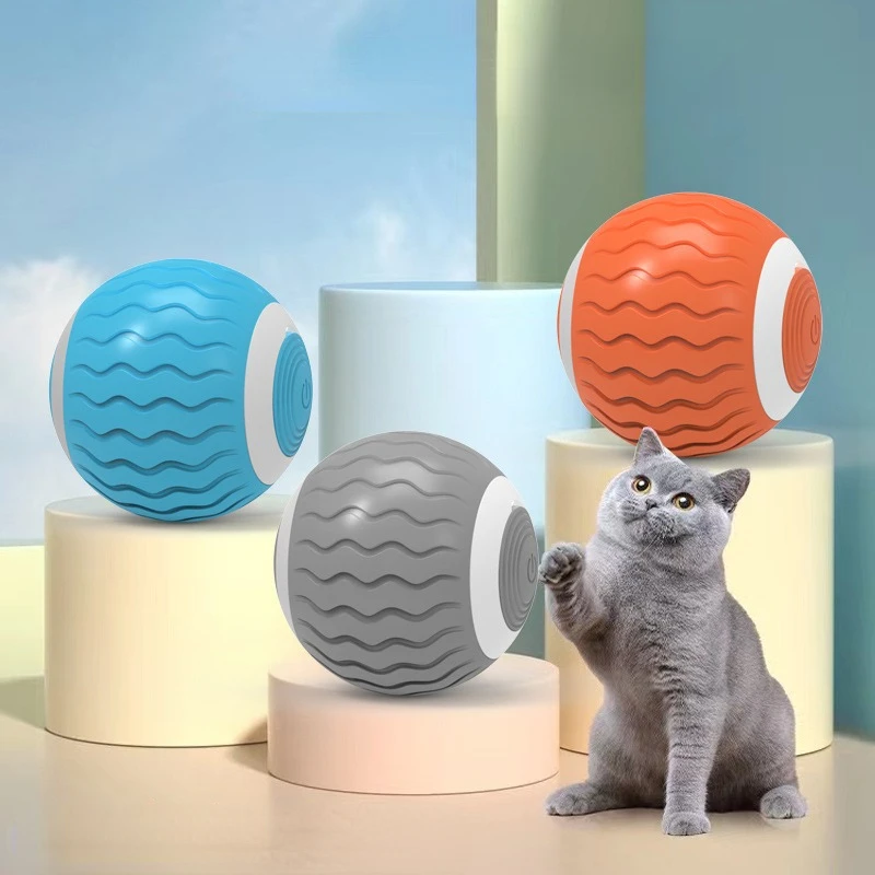 

Smart Cat Toy Electric Cat Ball Automatic Rolling Ball Dog Cat Interactive Toys For Cats Indoor Playing Pet Dog Cat Accessories