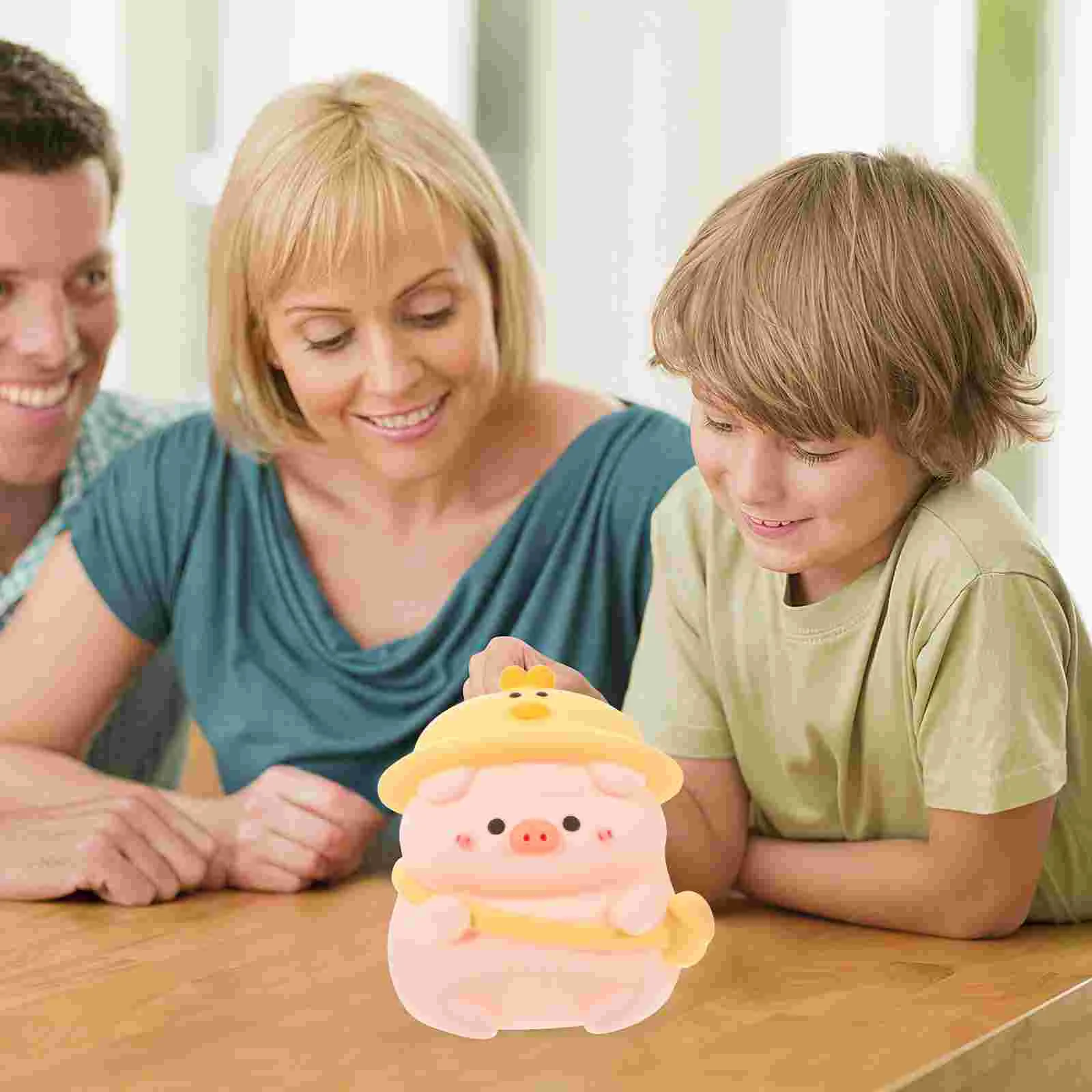 

Piggy Bank Toy Kids For Cash Statue Decorative Saving Pot Vinyl Money Shaped Child Toys