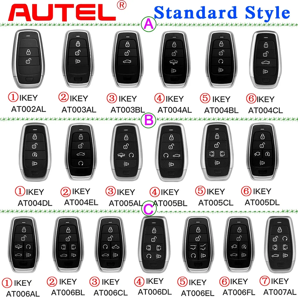 Autel Maxiim Ikey Standard Style Indipendente Smart Key Funziona Con Km100 Km100E Im508 Im608 Im608Pro Key Generator Programmer 1Pc