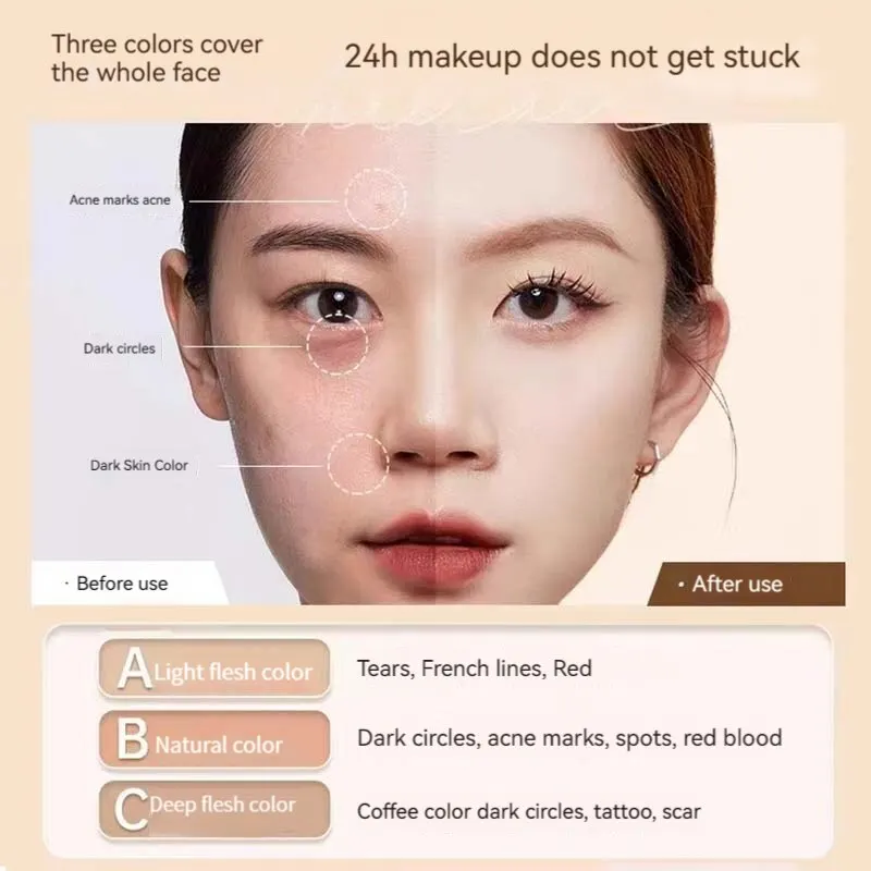 Color Concealer Palette Multi-Color Cover Spot Highlighting and Repair