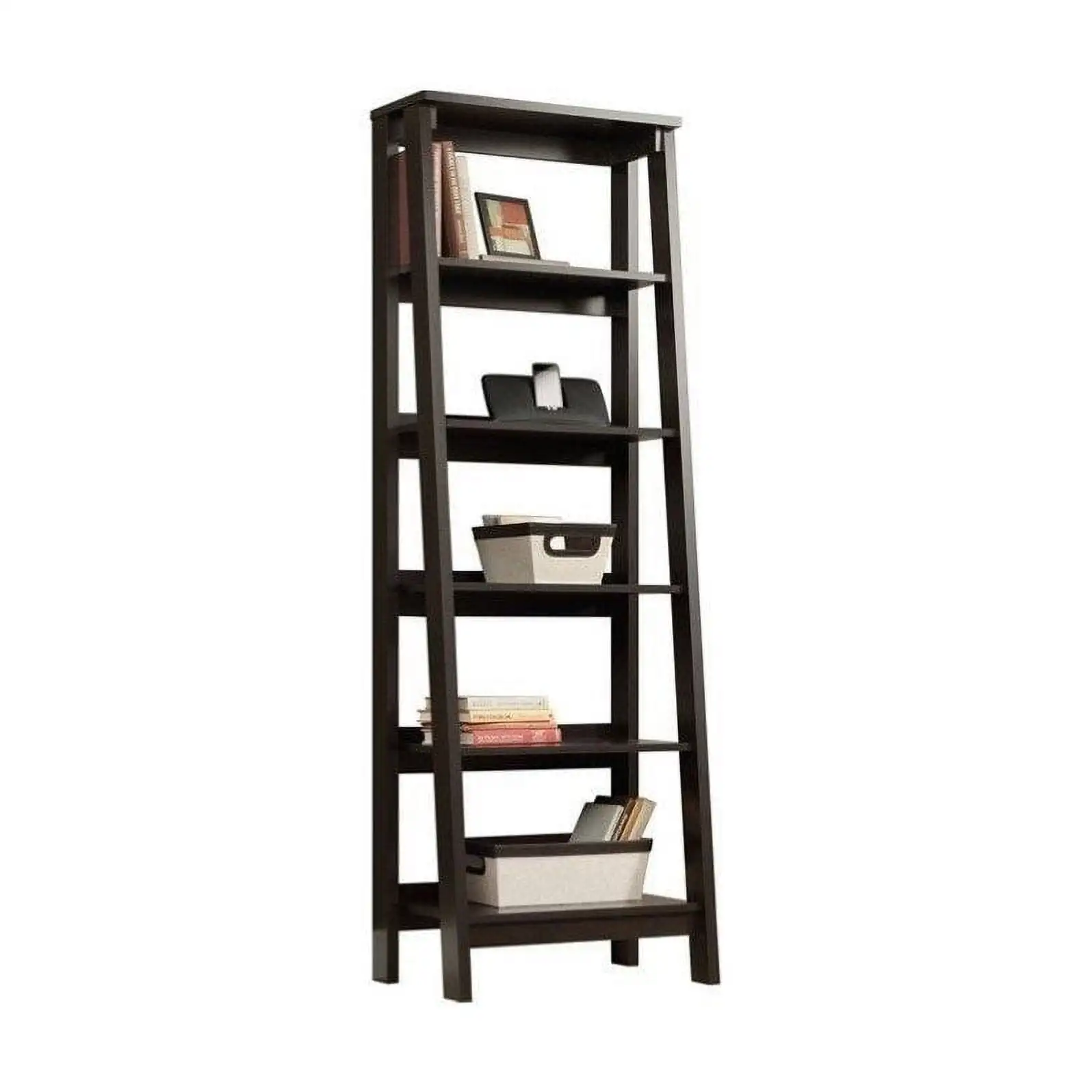 

Книжный шкаф Sauder Trestle с 5 полками, отделка из дерева Jamocha