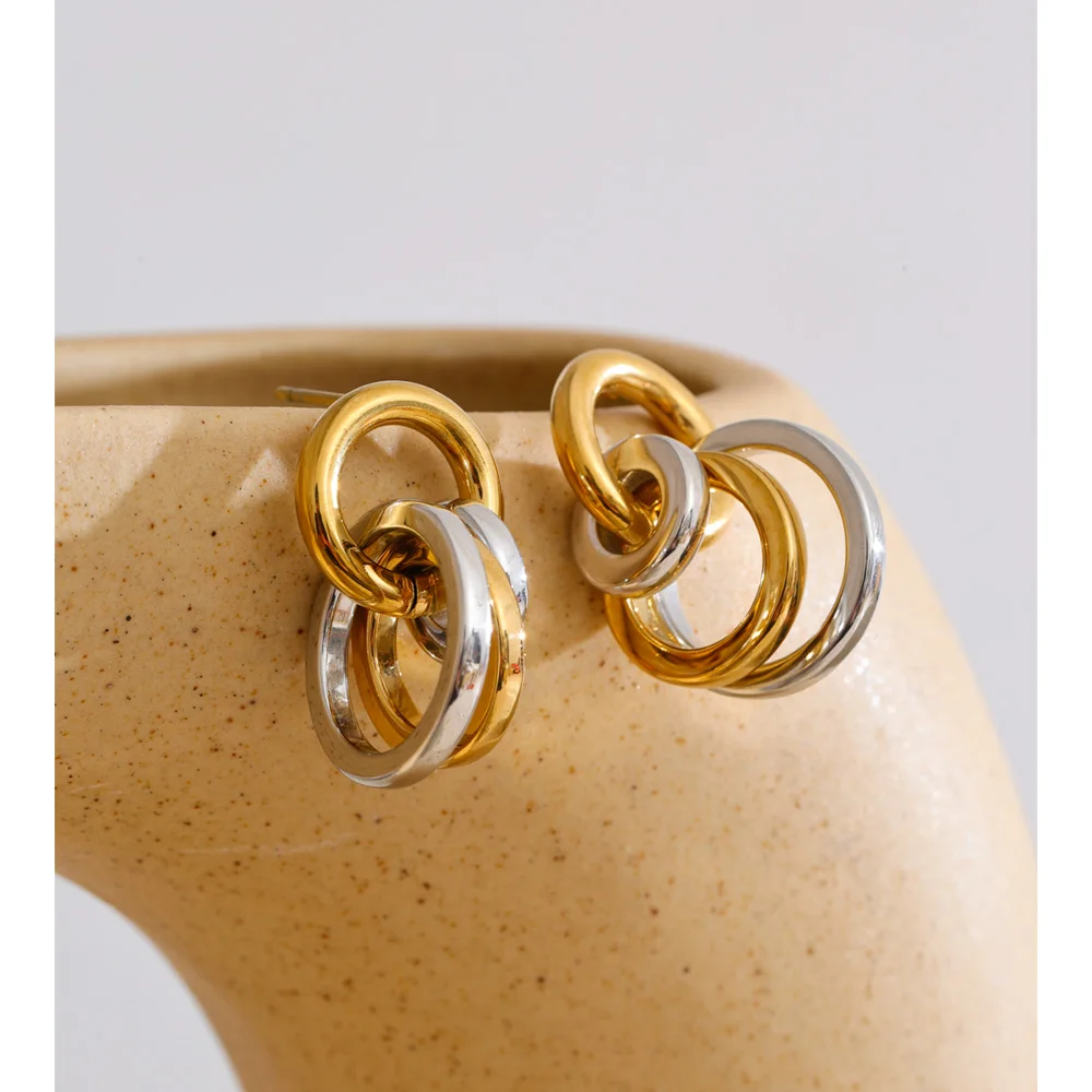 Yhpup Earrings Stainless Steel Waterproof