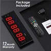 Gym Timer Interval Workout Clock for Home Garage Ultra-Clear 2" LED Digit with Remote 14.17"x 6.18" Count Down/Up Fitness Timer 5