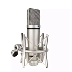 Professional Metal Condenser Microphone for Studio Recording and Streaming (Gold)