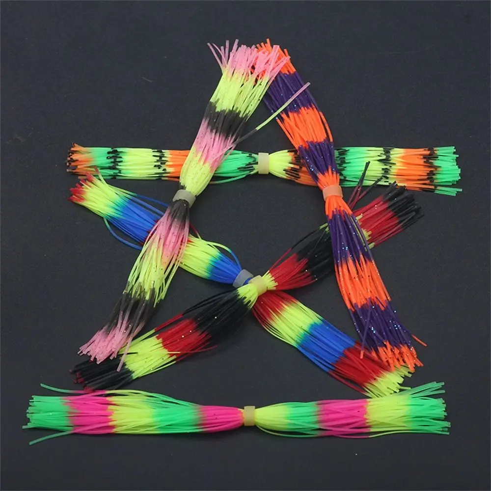 1 Bundle BaitFish Silicone Skirts Rainbow Color Layers Spinnerbait Buzzbait Rubber Jig Lures Squid Skirts Fly Tying Material