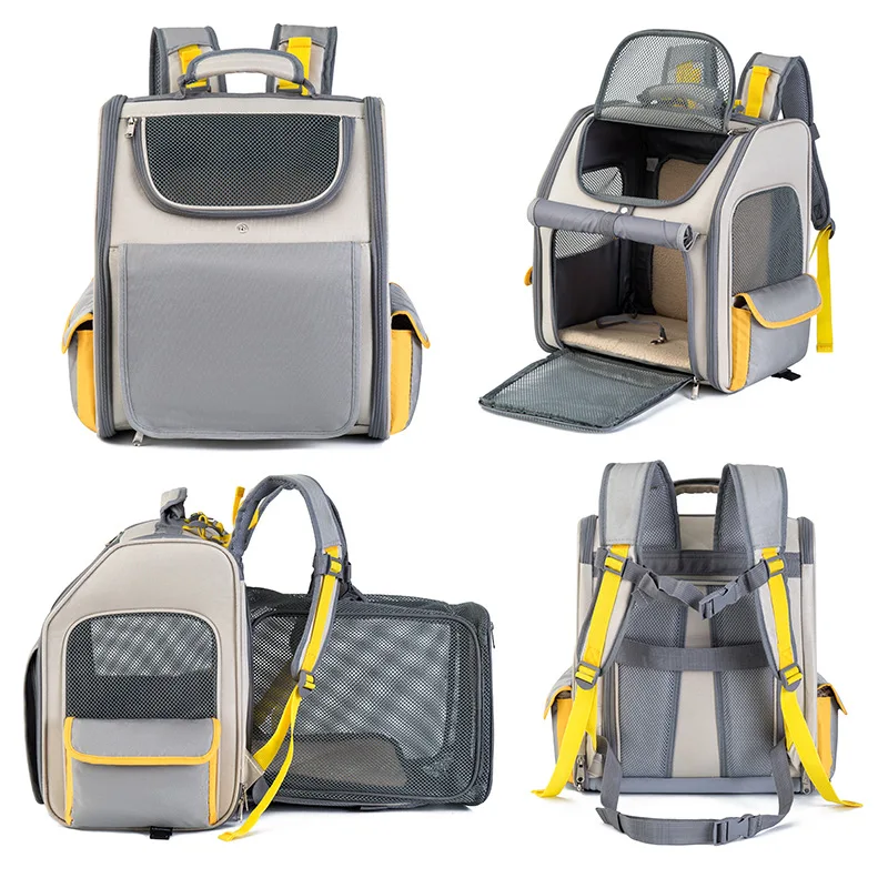 

Cat Carrier Backpack Expandable Mesh Breathable Foldable Pet Travel Bags for Small Dogs Cats Rabbits Pet Carrier Backpack New
