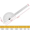 14cm 180 Degree Adjustable Protractor Multifunction Stainless Steel Roundhead Angle Ruler Mathematics Measuring Tool 6