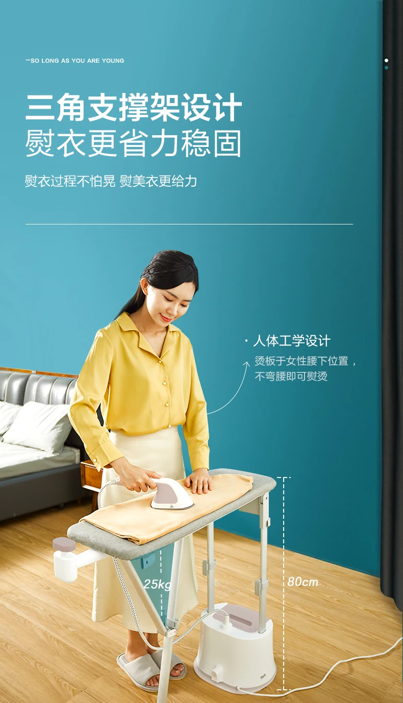 S9db056b4528e44399de5980c939213526 Midea Garment Steamer with Dual Ironing Modes for Dry Wet Clothes Household Handheld Iron and Powerful Double-layer Steamer 220V Mallzona