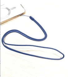 Versatile Nylon Lanyard Set - Pack of 6 Durable Neck Straps (Blue)