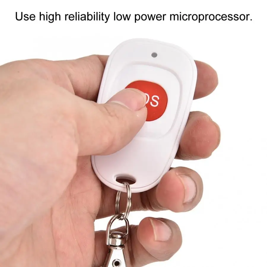 Emergency Alarm Button Portable SOS Emergency Button Alarm Waterproof Wireless 433MHz Emergency Panic Button Security Alarm Tools for Elderly