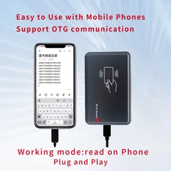 Portable UHF RFID Reader Writer - 860 - 960MHz Plug & Play USB Scanner with 5m Range (IN907 read on phone)