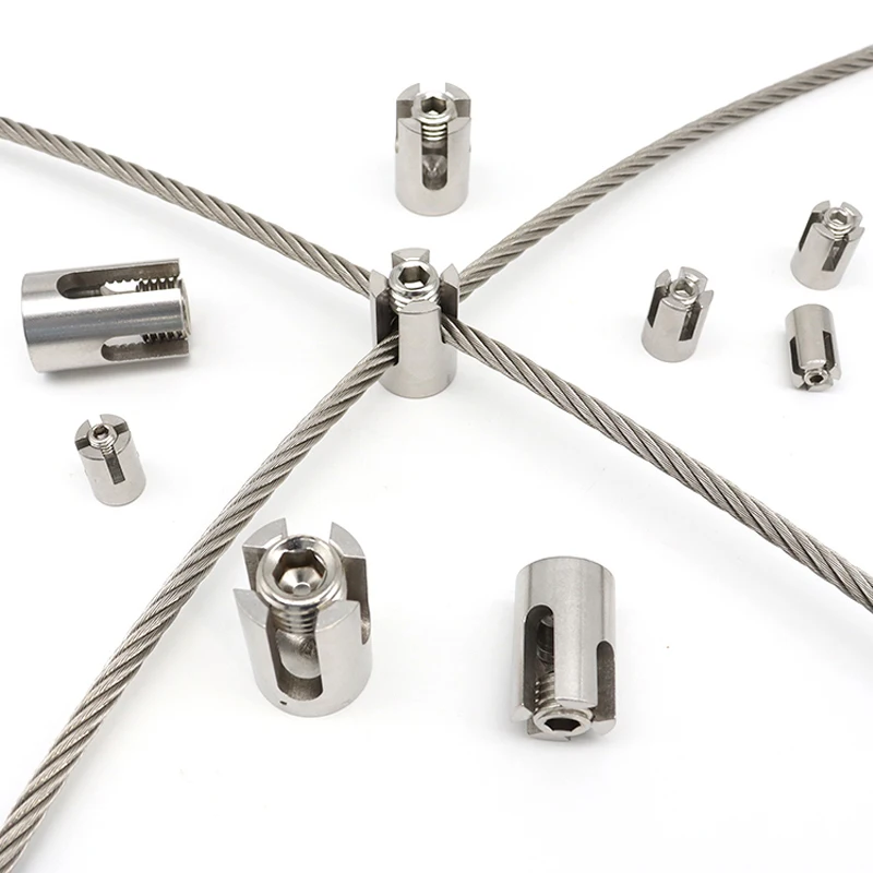 Description Picture 5 of itemSteel Wire Rope Cross Fixed Lock Cable Buckle Clamps 304 Stainless Steel Material Nut & Bolt Sets Size M2 to M8