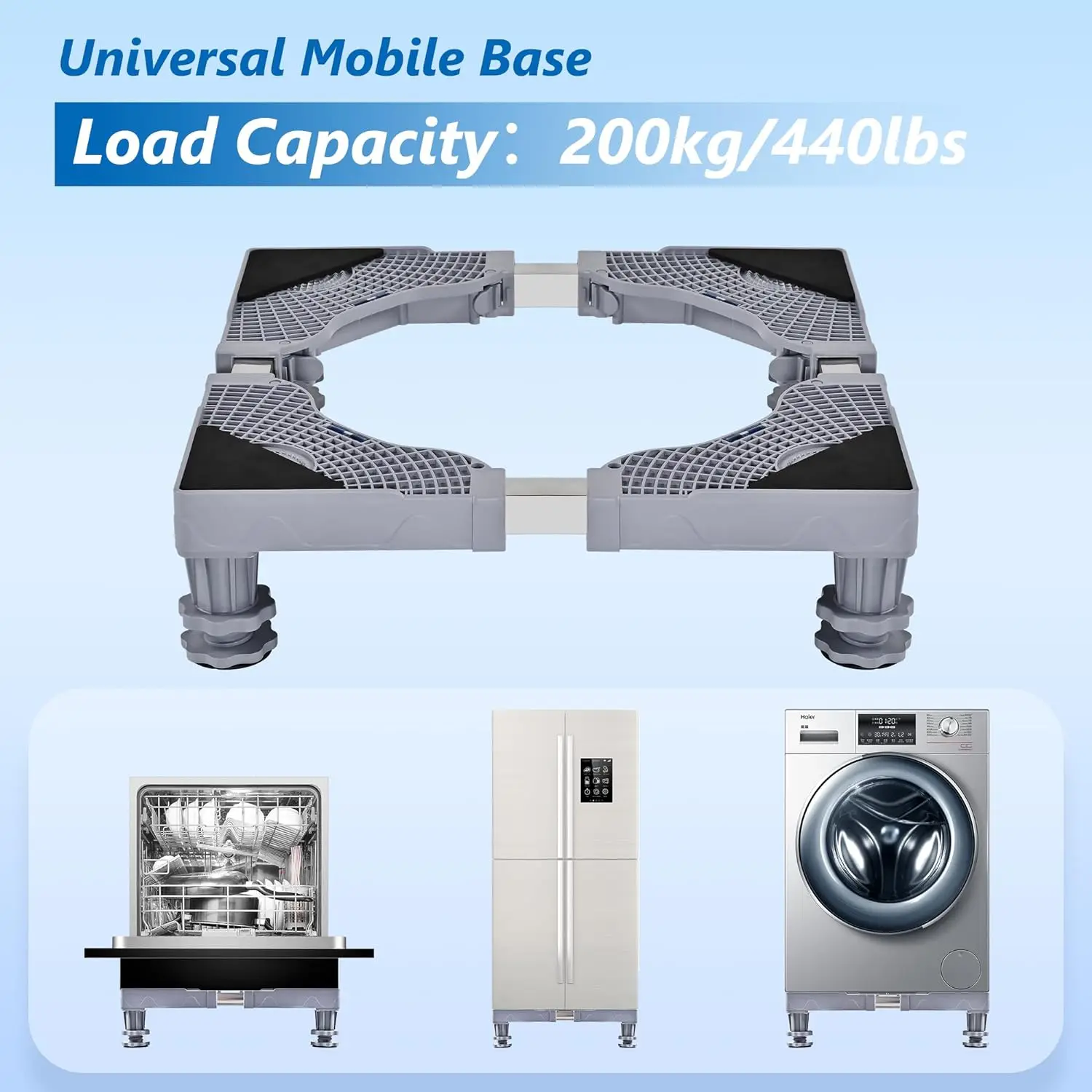 Washing machine base mini fridge base 4 sturdy feet fridge base Washer and dryer non-slip