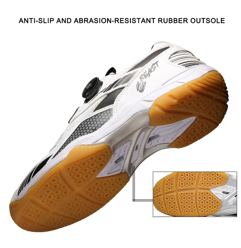 Description Picture 5 of itemMen Women Badminton Training Shoes Lace-up Running Fitness Shoes Cushion Non-slip Tennis Sneakers Volleyball Table Tennis Shoes