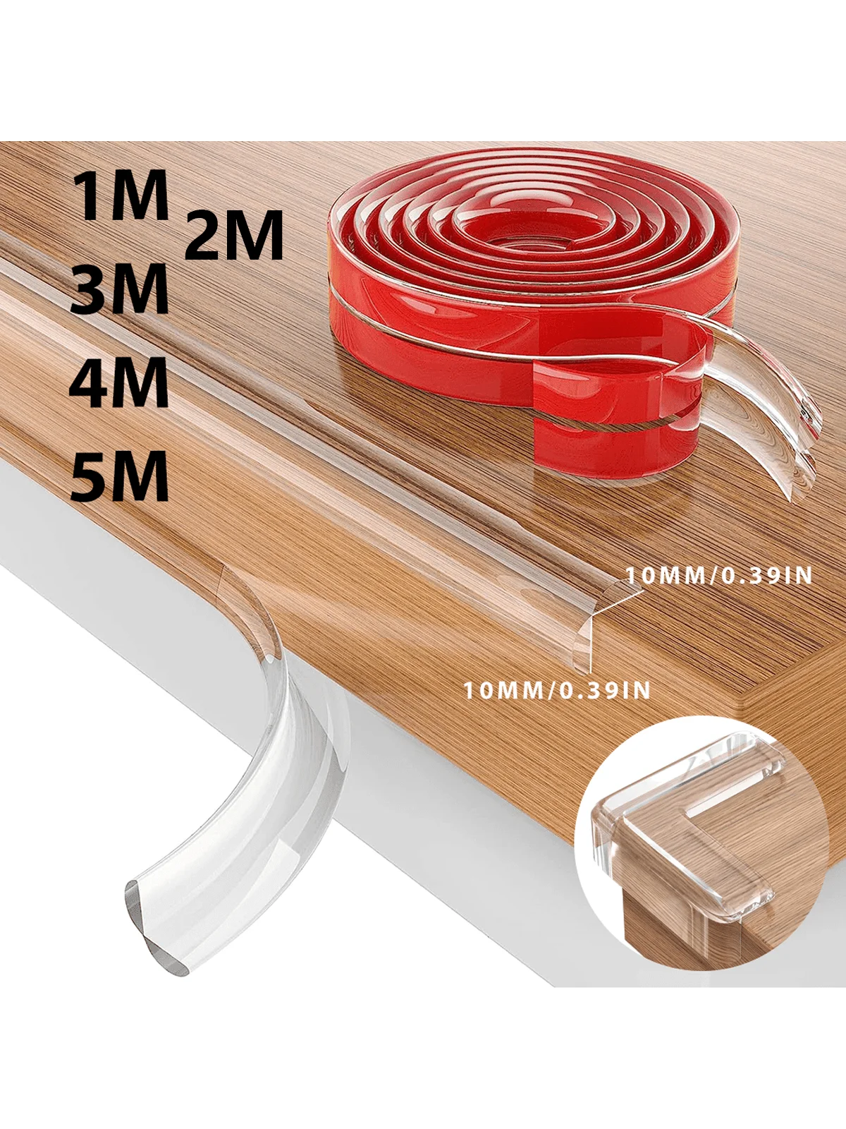 1m/3m/4m/5mProofing Edge Protector Strip L corner protectors Table Corner Protectors for Furniture Guards| Proof Corners and Edg