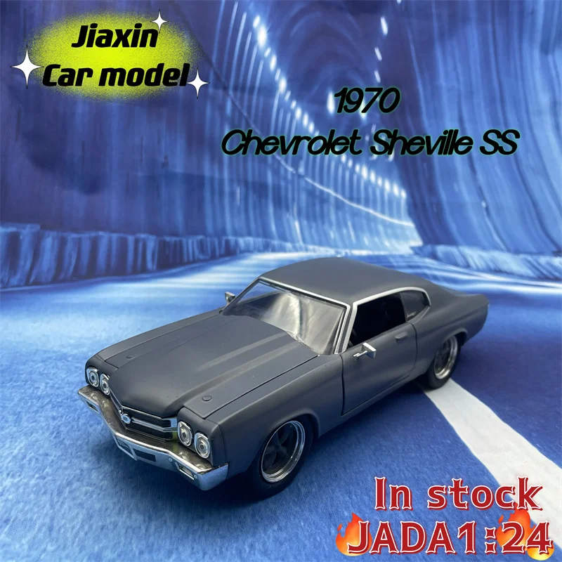 1: 24 Jiada Chevrolet Chevelle SS 1970 Classic Muscle Sports Car Simulation Car Model Blue
