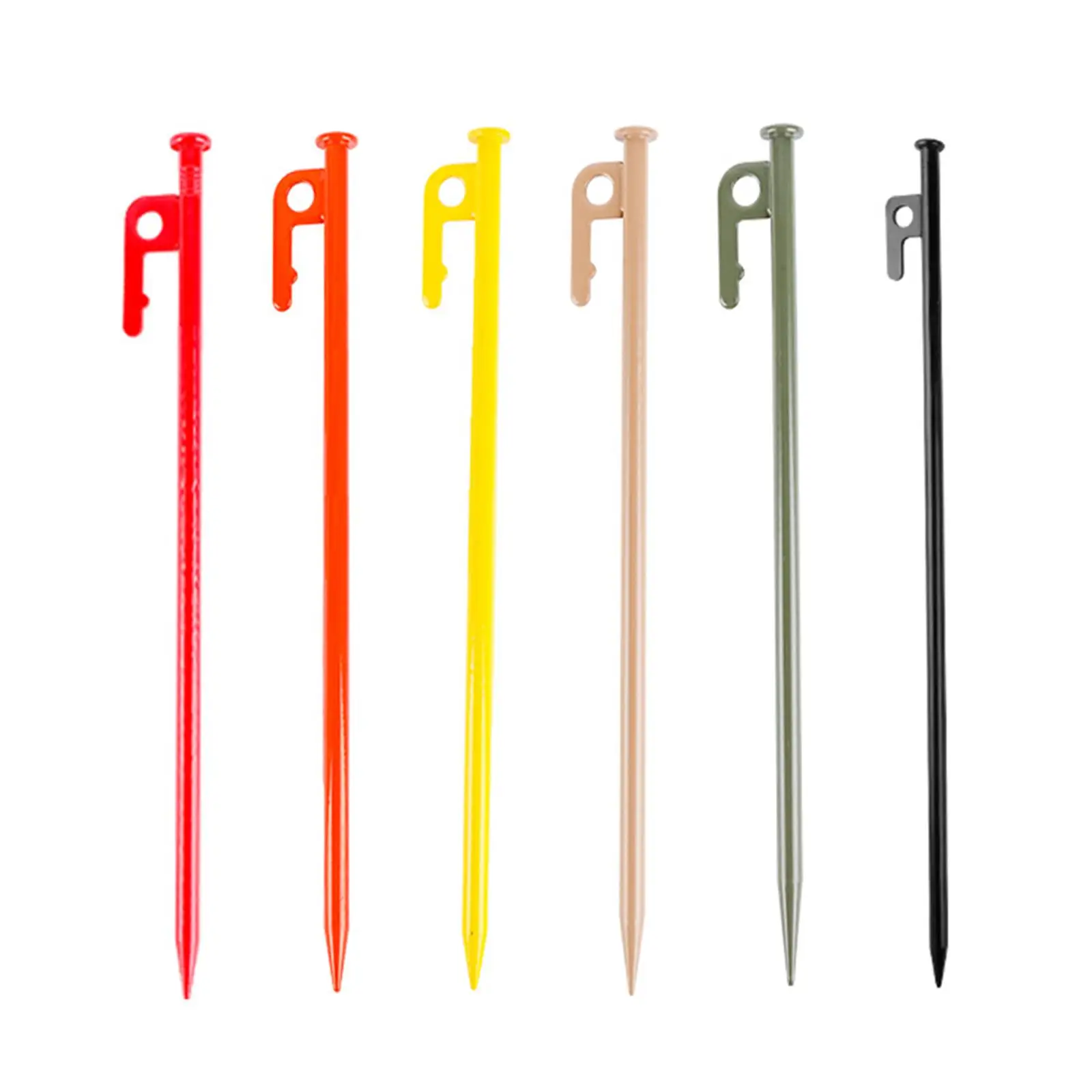 

Tent Stakes Ground Stakes Steel 16inch Metal Tent Pegs Tent Peg Stakes Ground Nail for Backpacking Patio Canopies Awning Garden