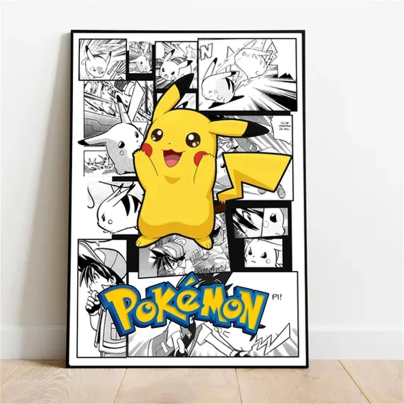Quadro Decorativo Desenho Pikachu 2 Peças