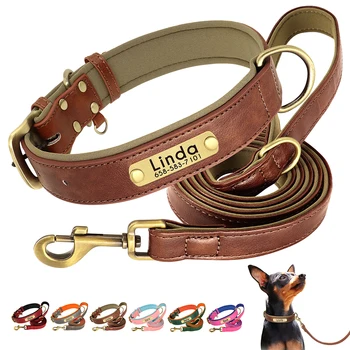 Custom Leather Dog Collar Set 1
