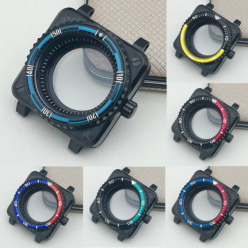 

NH35 case SKX007 square case 316 stainless steel sapphire mirror fit NH35 NH36 4R 7S Japan Automatic Movement