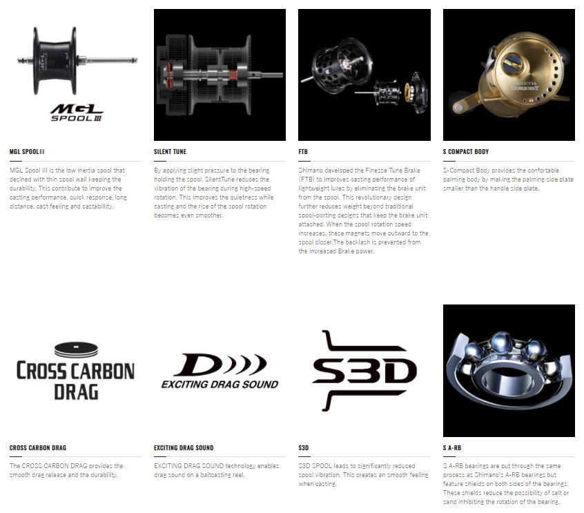 2023 New Original SHIMANO CALCUTTA CONQUEST BFS HG XG 13+1BB