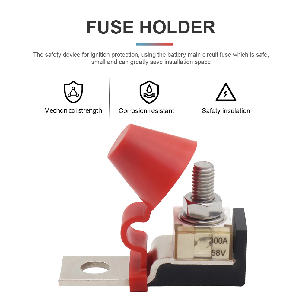 M8 Marine Fuse Block marine fuse block 30A-300A 58V Ring Ignition Protection For Boat Truck RV Cruise Ship Crane