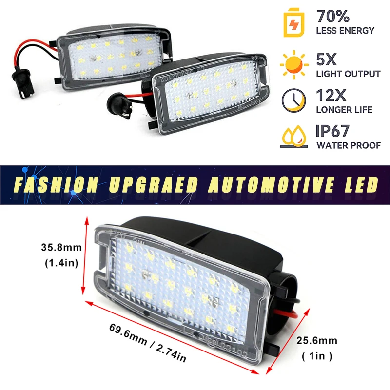 NSLUMO 2 Lumières Courtoisie Porte LED Blanches Land Rover Discovery Range Rover
