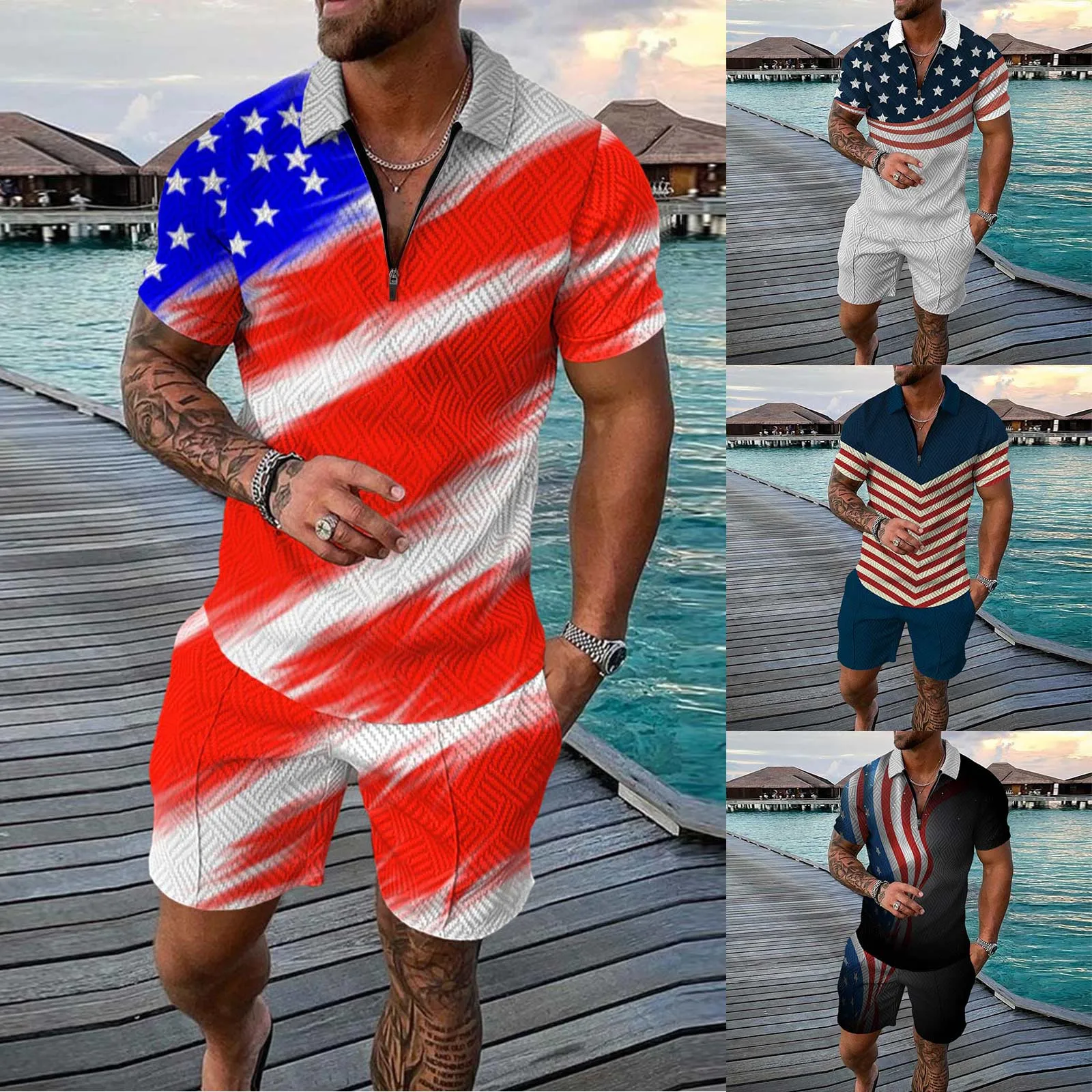 

Мужской костюм Land Suit, мужской костюм, современный мужской костюм, День Независимости, модный, весна и лето, морской пляж, праздник, 3D цифровой