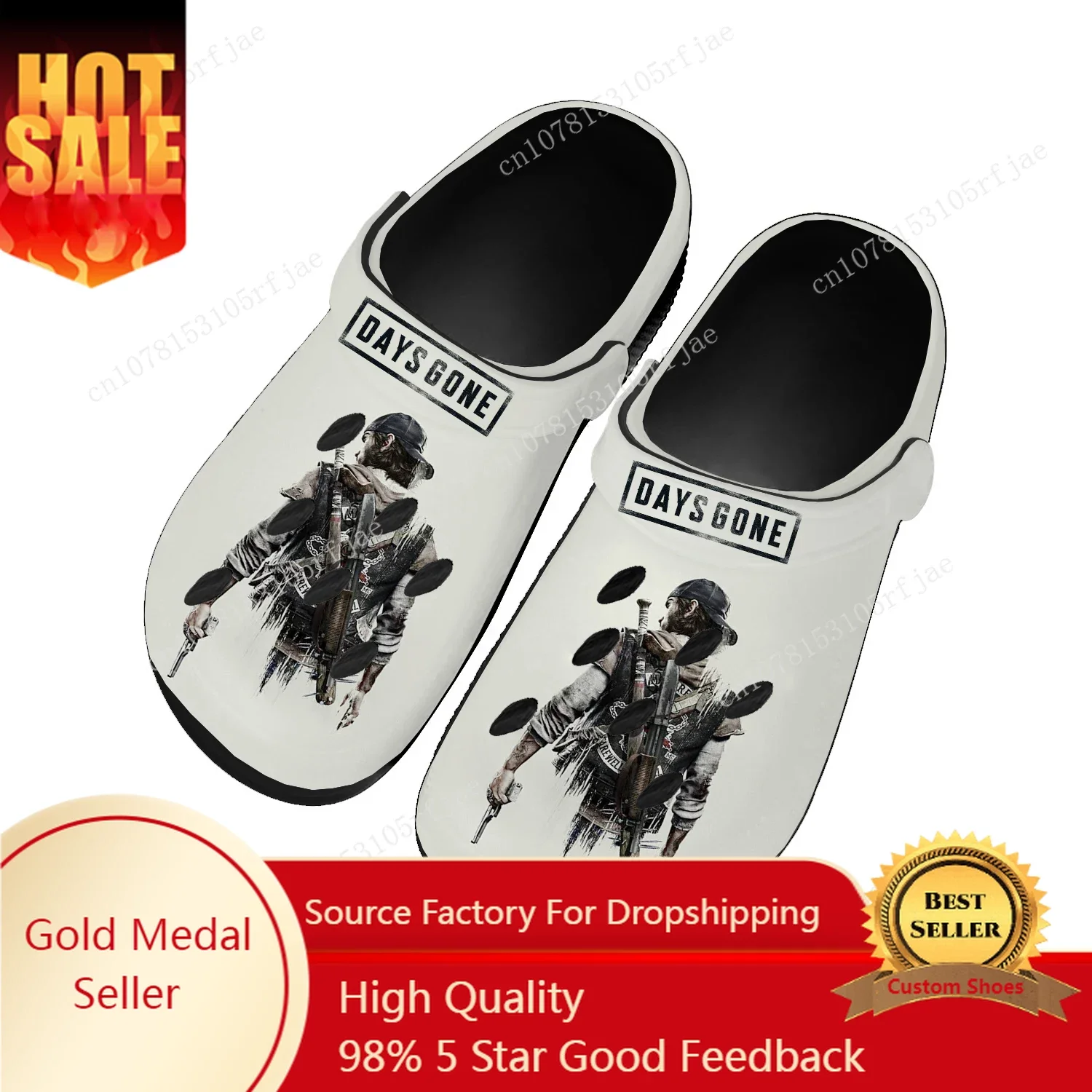 

Days Gone Custom Home Clogs Hot Cartoon Game Mens Womens Teenager Tailor Made Water Shoes Garden Beach Hole Slippers Sandals