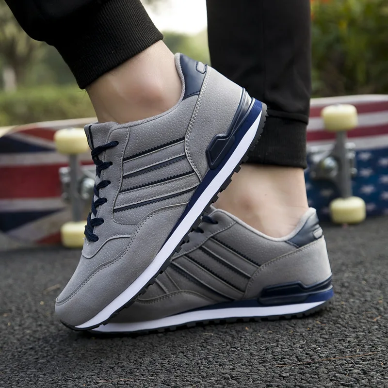

Plus Size Breathable Sneakers Men Sport Running Shoes Women Light Athletic Shoes Leather Men Casual Flats Trail Walking Shoe