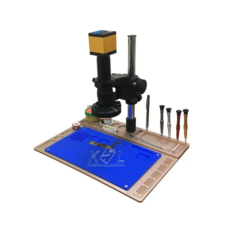 

KSL Metal Maintenance Platform Microscopio Base Monocular HD Camera IC Repair Microscope
