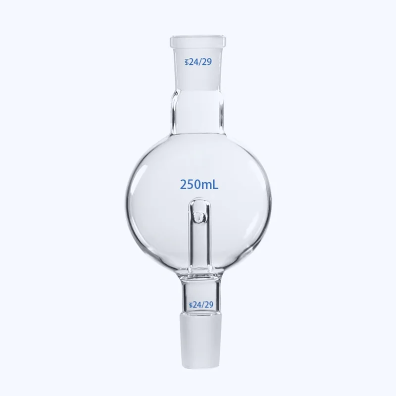 두꺼운 유리 스플래시 방지 볼 버퍼 볼, 방폭 병, 회전 증발 기기, 표준 포트 100mL, 250mL