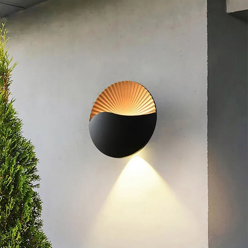 Creative Shell Shaped Wall Lamps LED Waterproof Decoration Exterior Wall Courtyard Lighting Garden Modern Simplicity Porch Light modern simplicity wall lamps led outdoor waterproof garden villa courtyard corrido lighting up and down two end spotlights