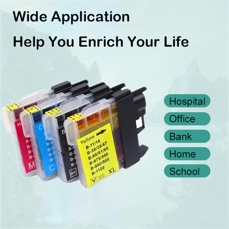 LC980 LC1100 - Kit 10 Cartucce Compatibili Per Brother MFC-J615W E Altre Stampanti (Nero + Colori)