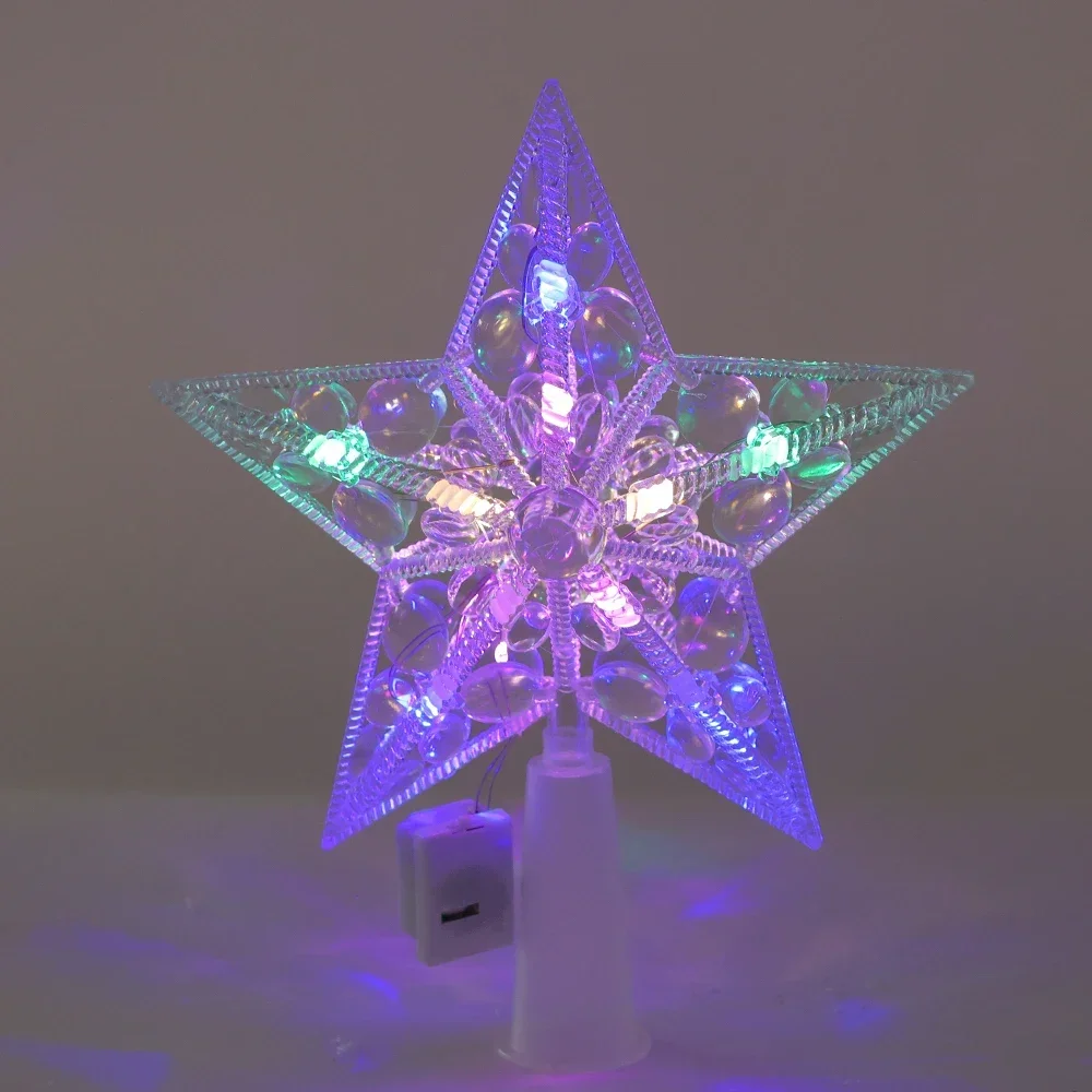 15cm Glittering Star Christmas Tree Topper Ornament