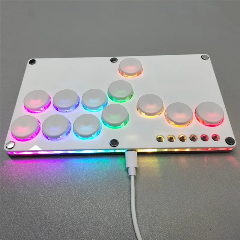 ABVO-Flatbox Hitbox 아케이드 격투 게임 인코더 컨트롤러 Xinput/Dinput NS/PS3/PS4용 미니 Hitbox 콘솔