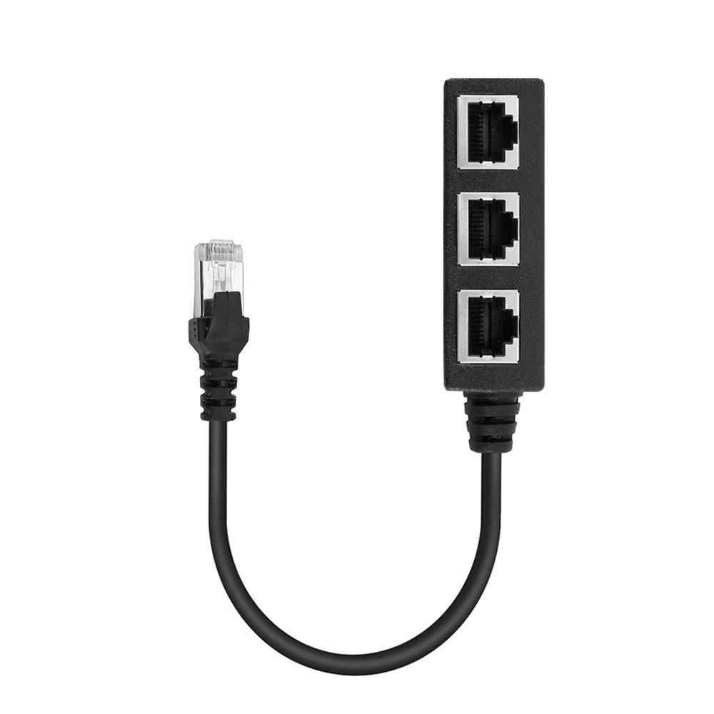 Разветвитель Кабеля Ethernet RJ45 с 1 портом «папа» на 3 порта «Мама», сетевой разветвитель кабеля локальной сети для удлинителя Cat5 Cat6